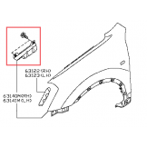 Кронштейн переднего крыла левый (железо) Nissan Qashqai J10 '2010- F3181BR0MA