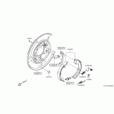 Колодки задние стояночного тормоза (PARAUT) Nissan J10 / T31 N283056