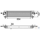 Радиатор интеркуллер Nissan X-Trail T31 2.0 dCi FWD (M9R) (HELLA) 8ML376746611