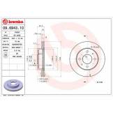 Диск тормозной передний (BREMBO) Nissan Almera N15 (1.4) D=232мм. 09694310